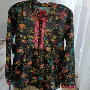 Johnny Was Long Sleeve Shirt Sz. Small